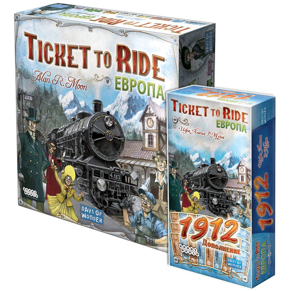 Набор настольных игр Hobby World, Набор игр "Ticket to Ride: Европа + дополнение Европа: 1912"
Набор настольных игр Hobby World, Набор игр "Ticket to Ride: Европа + дополнение Европа: 1912"