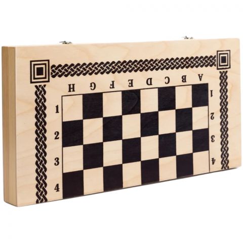 Набор классических игр: Шашки, шахматы деревянные (400x400)
