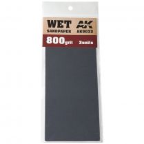 AK Tools: Wet Sandpaper 800 Grit (3 шт.)