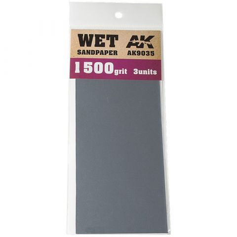 AK Tools: Wet Sandpaper 1500 Grit (3 шт.)
