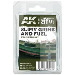 Набор красок AK Interactive: Slimy Grime and Fuel Weathering Set AK063