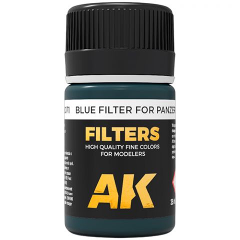 Краска AK Interactive Filters: Blue Filter for Panzer Grey AK071 (35 мл)