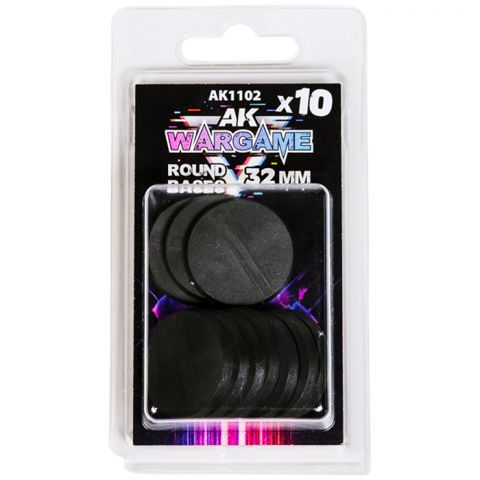 AK Interactive Wargame: Round Bases (32 мм, 10 шт.)