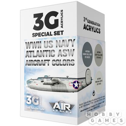 Набор красок AK Interactive: WWII US Navy ASW Aircraft Colors AK11731