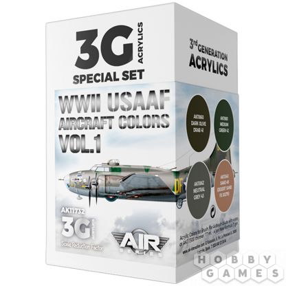 Набор красок AK Interactive: WWII USAAF Aircraft Colors Vol.1 AK11732
