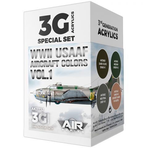 Набор красок AK Interactive: WWII USAAF Aircraft Colors Vol.1 AK11732