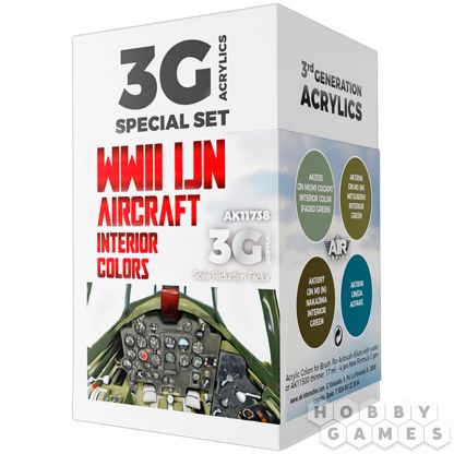 Набор красок AK Interactive: WWII IJN Aircraft Interior Colors AK11738