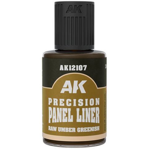 Краска AK Interactive Effects: Raw Umber Greenish Precision Panel Liner AK12107 (30 мл)