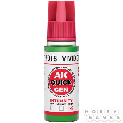 Краска AK Interactive Quick Gen: Vivid Green AK17018 (18 мл)