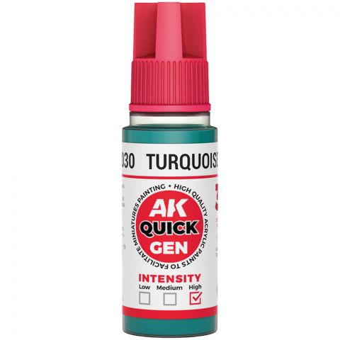 Краска AK Interactive Quick Gen: Turquoise Green AK17030 (18 мл)
