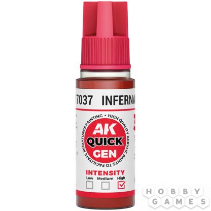 Краска AK Interactive Quick Gen: Infernal Red AK17037 (18 мл)