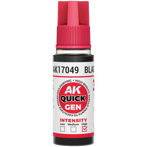 Краска AK Interactive Quick Gen: Black AK17049 (18 мл)