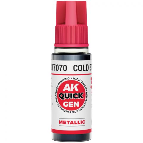 Краска AK Interactive Quick Gen: Cold Steel AK17070 (18 мл)
