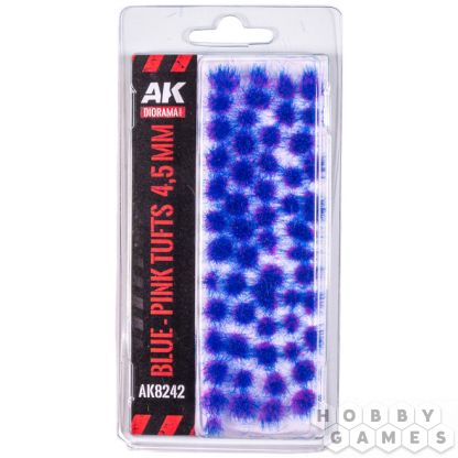 AK Diorama: Blue-Pink Wargame Tufts 4,5 mm