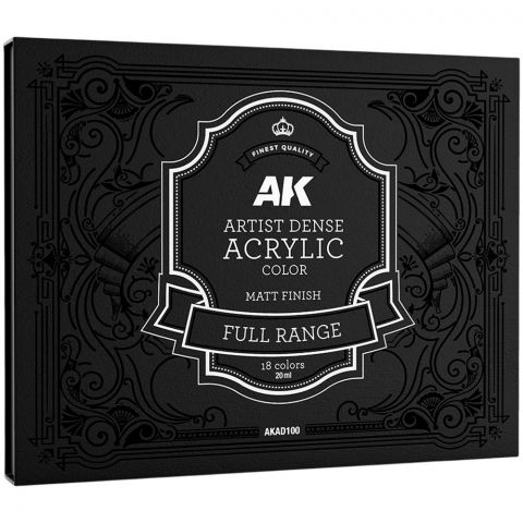 Набор красок AK Interactive: Deluxe Edition Box Full Range Artist Dense Acrylic Color AKAD100