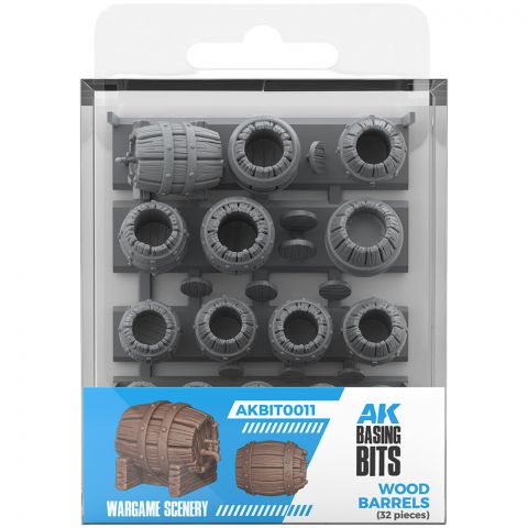 AK Interactive Basing Bits: Wood Barrels