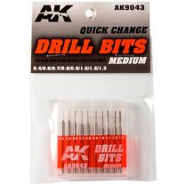 AK Tools: Drill Bits (0.4mm – 1.3mm), 10 pieces