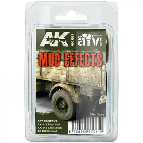 Набор красок AK Interactive: Mud Effects Set AK061