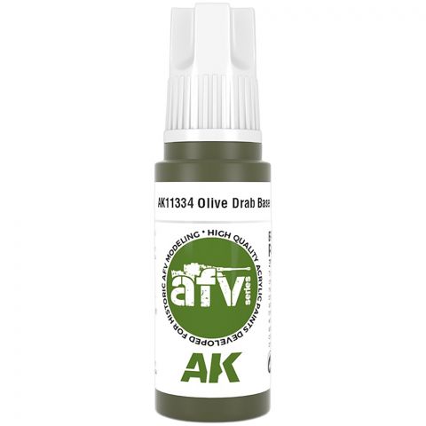 Краска AK Interactive AFV: Olive Drab Base AK11334