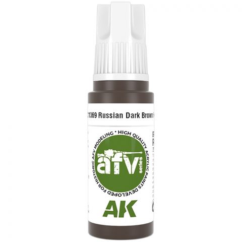 Краска AK Interactive AFV: Russian Dark Brown 6K AK11369