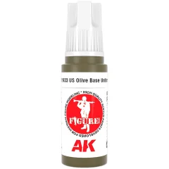 Краска AK Interactive Figures: US Olive Base Uniform AK11433 (17 мл)