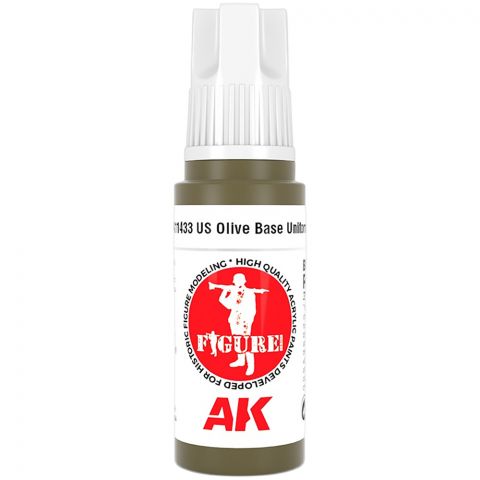 Краска AK Interactive Figures: US Olive Base Uniform AK11433 (17 мл)
