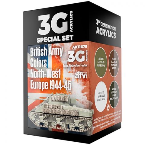 Набор красок AK Interactive: British Army Colors North-West Europe 1944-45 AK11679