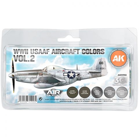 Набор красок AK Interactive: WWII USAAF Aircraft Colors Vol.2 AK11733