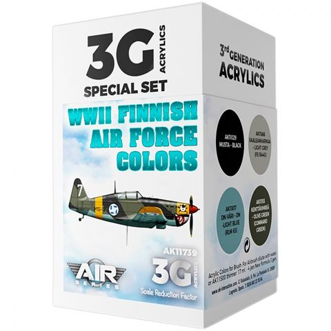 Набор красок AK Interactive: WWII Finnish Air Force Colors AK11739