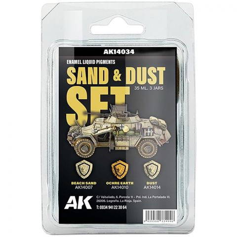 Набор красок AK Interactive Liquid Pigments: Sand & Dust Set AK14034