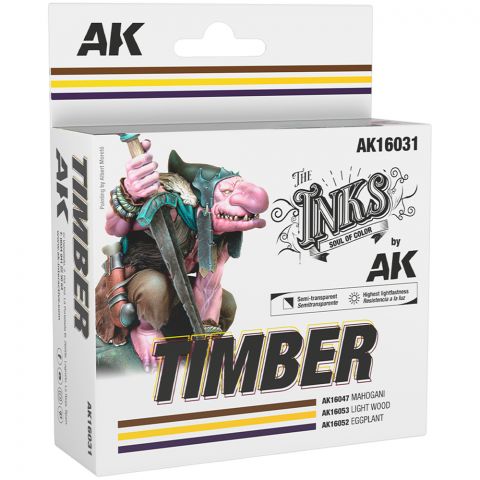 Набор красок AK Interactive The Inks: Timber AK16031