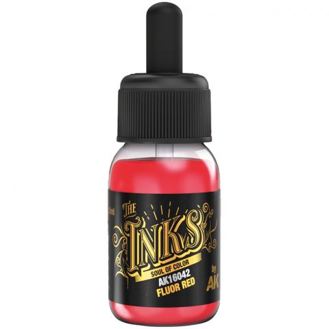 Краска AK Interactive The Inks: Fluor Red AK16042 (30 мл)