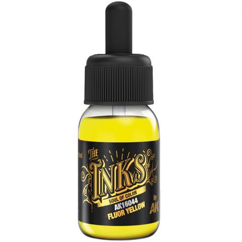 Краска AK Interactive The Inks: Fluor Yellow AK16044 (30 мл)