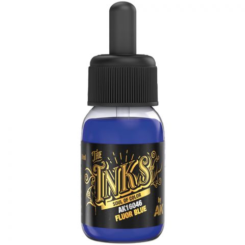 Краска AK Interactive The Inks: Fluor Blue AK16046 (30 мл)