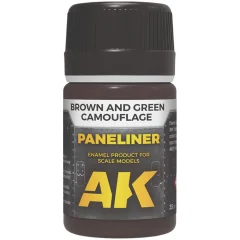 Краска AK Interactive Effects: Paneliner for Brown and Green Camouflage AK2071 (35 мл)