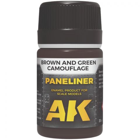 Краска AK Interactive Effects: Paneliner for Brown and Green Camouflage AK2071 (35 мл)