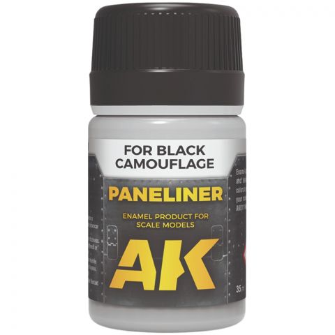 Краска AK Interactive Effects: Paneliner for Black Camouflage AK2075 (35 мл)