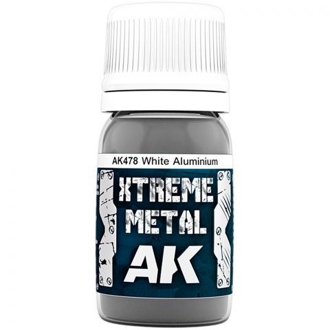 Краска AK Interactive Xtreme Metal: White Aluminium AK478