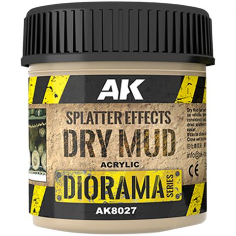 Текстурная паста AK Interactive Diorama: Splatter Effects Dry Mud AK8027 (100 мл)