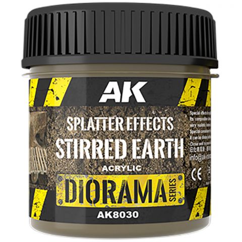 Текстурная паста AK Interactive Diorama: Splatter Effects Stirred Earth AK8030 (100 мл)
