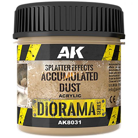 Текстурная паста AK Interactive Diorama: Splatter Effects Accumulated Dust AK8031 (100 мл)