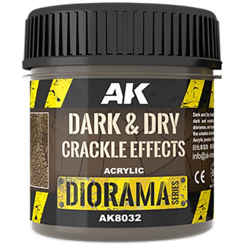 Текстурная паста AK Interactive Diorama: Dark & Dry Crackle Effects AK8032 (100 мл)