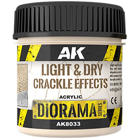 Текстурная паста AK Interactive Diorama: Light & Dry Crackle Effects AK8033 (100 мл)