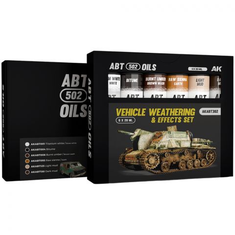Набор красок ABT 502 Oils: Vehicle Weathering & Effects Set AKABT302