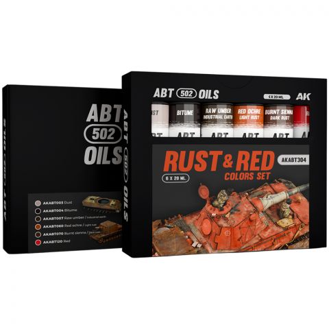 Набор красок ABT 502 Oils: Rust & Red Colors Set AKABT304