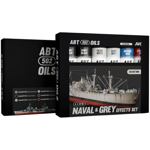 Набор красок ABT 502 Oils: Naval & Grey Effects Set AKABT306