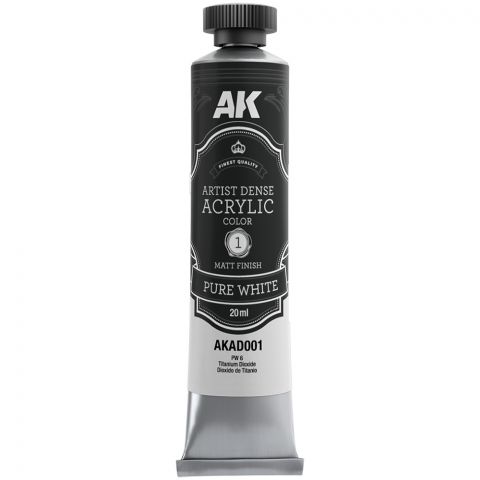 Краска AK Artistic Dense Acrylic: Pure White AKAD001