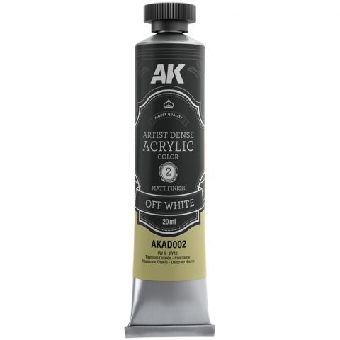Краска AK Artistic Dense Acrylic: Off White AKAD002