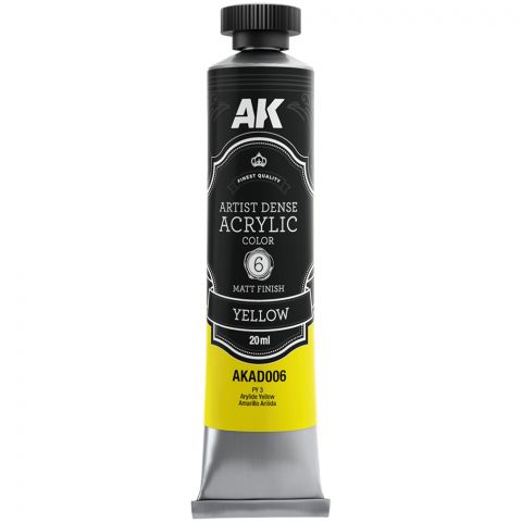 Краска AK Artistic Dense Acrylic: Yellow AKAD006