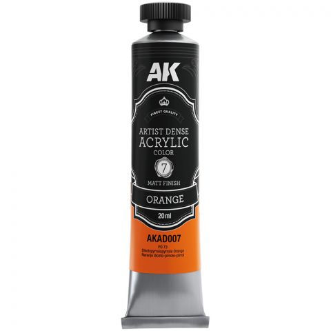 Краска AK Artistic Dense Acrylic: Orange AKAD007